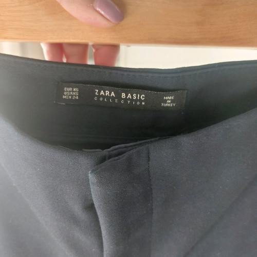 Zara Basic office pants like new, dark blue with zippers