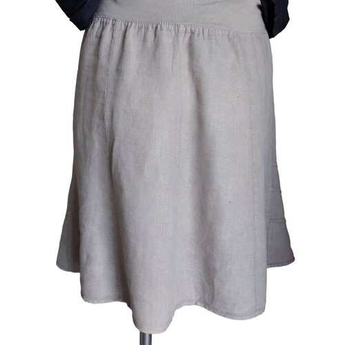 Boho linen skirt beige one size like new