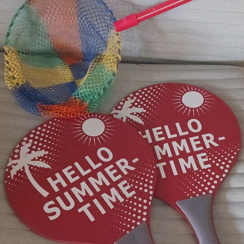 Set of rackets and net new, ball missing