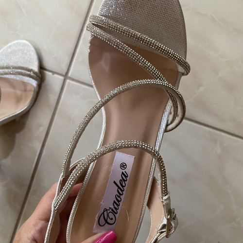 Silver Heels like new, size 36, sandals
