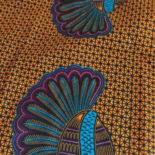 Head wrap made of authentic African wax fabric like new