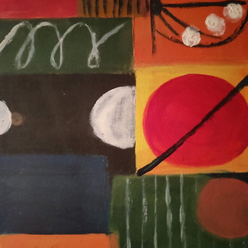 Abstract art painting wooden made to order, hand painted