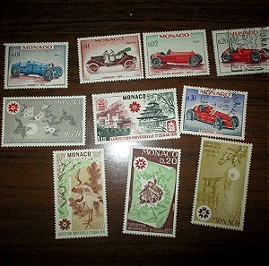 Σετ 10 γραμματοσημων Μονακο, τα 8 ασφράγιστα