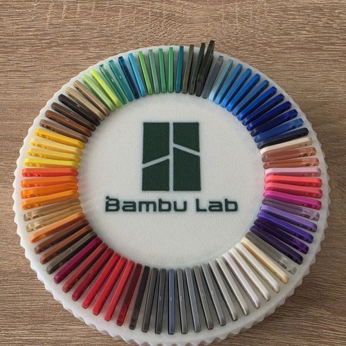Bambu Lab Spinning Filament Swatch Display
