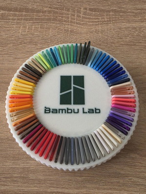 Bambu Lab Spinning Filament Swatch Display
