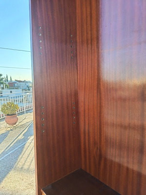 Wooden solid bookcase used, 2m height, 1m length, 45cm width