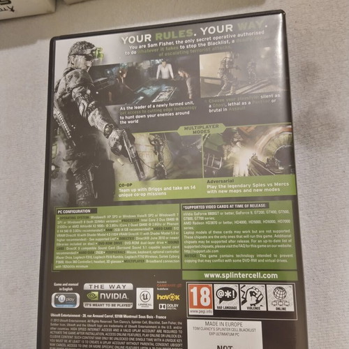 Splinter Cell Blacklist Ultimatum Edition PC like new