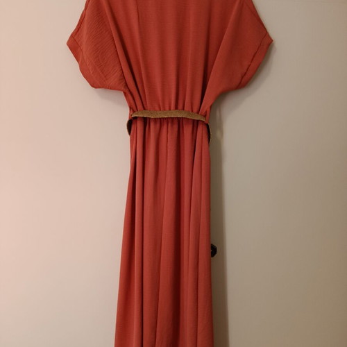 Long salmon dress, one size