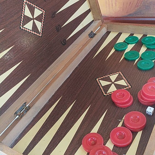 Wooden backgammon