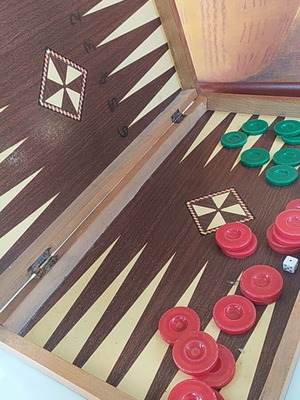 Wooden backgammon
