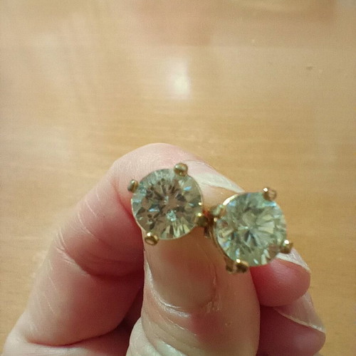 Faux earrings like new, silver