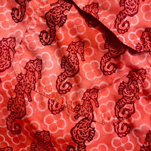 Parah men's swimwear size L new, coral with seahorses