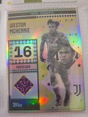 Juventus Topps Weston McKennie Match Worn Card new