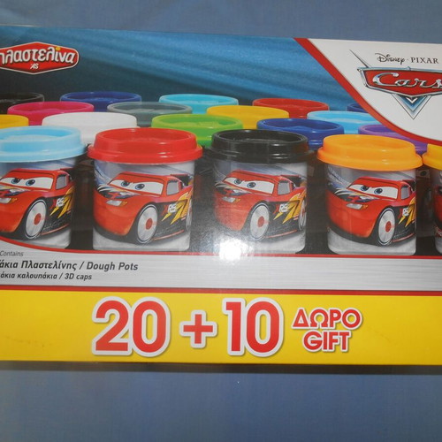Cars Playdough new, pack of 30 pots with 13 colors