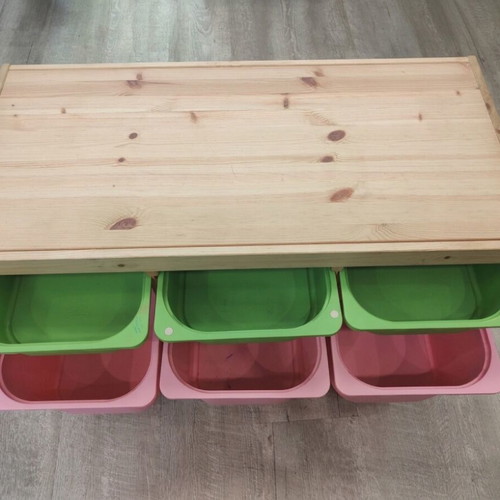 IKEA TROFAST storage furniture with boxes, like new, pine wood