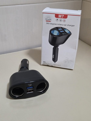 M7 360 Degree Rotary Car Charger and Splitter