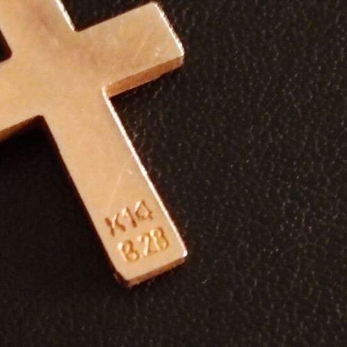 Cross with Crucifix Gold K.14 new