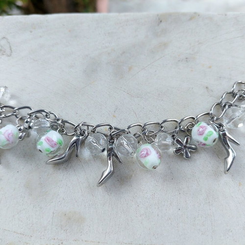 Bracelet with silver details and beads new