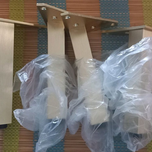 Furniture leg bases set of 4 metal, new