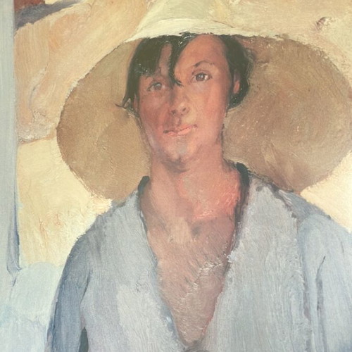 Painting The Straw Hat new, imitation by Nikos Lytras