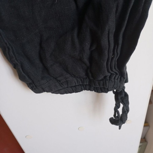 Rebecca Blu black linen cargo pants, size M