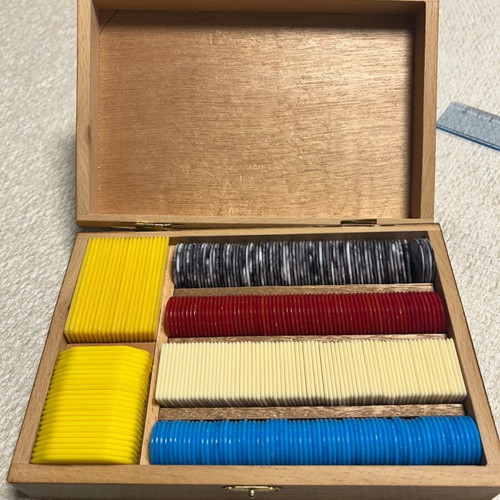 Poker chips used, vintage