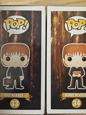 George and Fred Weasley Funko Pops like new