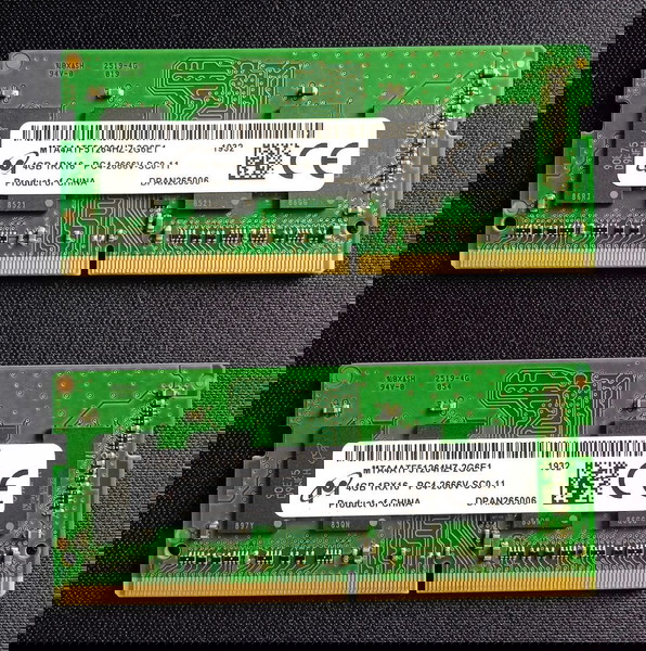 2 μνήμες για laptop Micron 4GB PC4-2666 DDR4 (2 x 4GB)