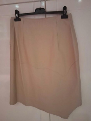 Leather skirt Grigio like new, size S beige