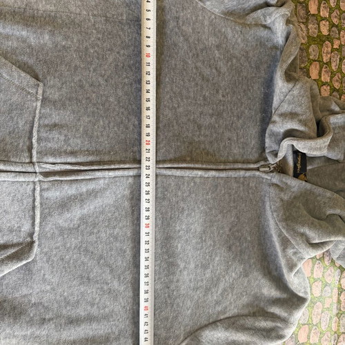 Sugarfree gray velvet hoodie cardigan used, size M