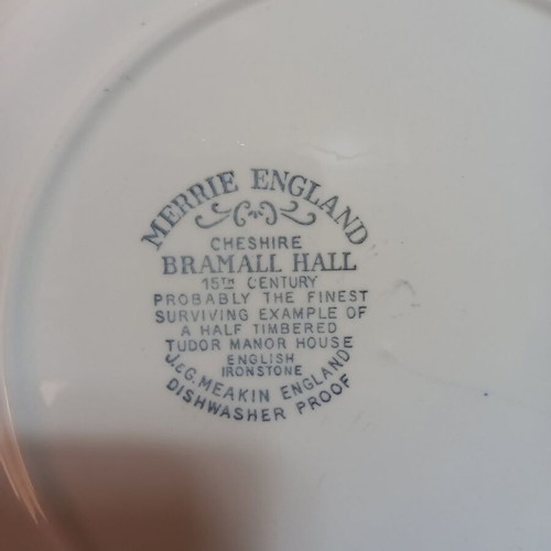 Vintage J&G Meakin Merrie England Plate used, ironstone with Bramall Hall design