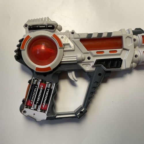 Space toy gun with sound and motion effects like new