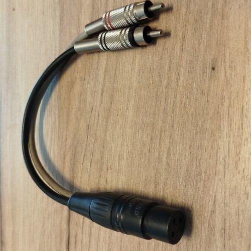 XLR-FEMALE to 2rca-male adapter handmade like new