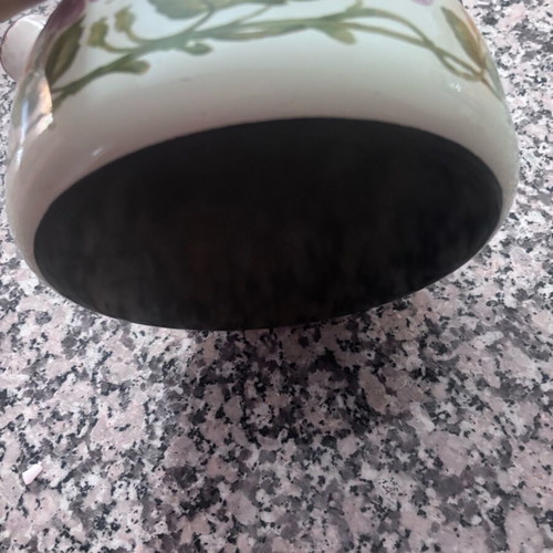 Villeroy and Boch enamel teapot used with floral design
