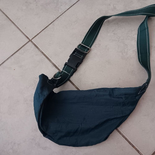 Waist bag used in dark green color