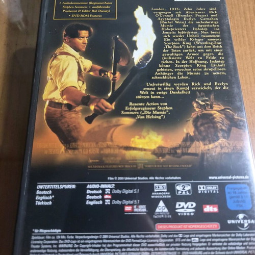 The Mummy Returns DVD like new, thriller with subtitles