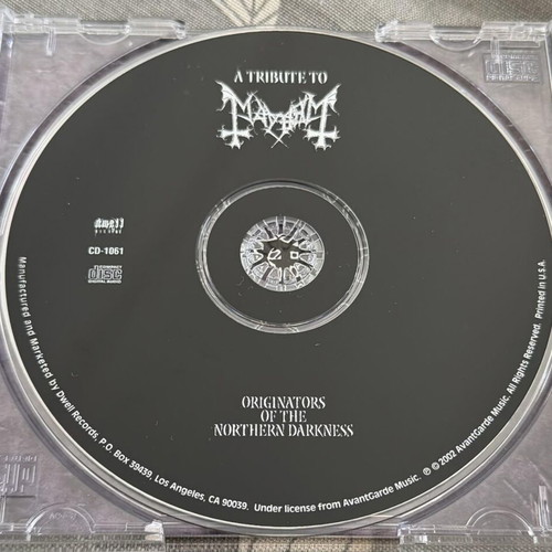 A Tribute to Mayhem Originators of the Northern Darkness CD used