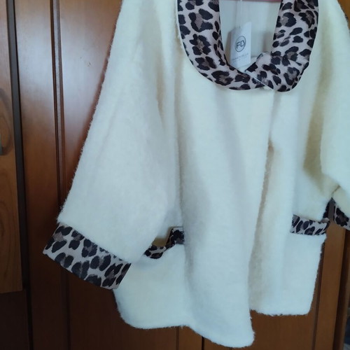 White XXL jacket coat new by Greek brand