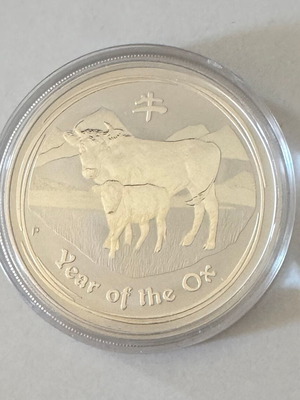 Australia 2009 1 Dollar Silver Coin Year of the Ox new