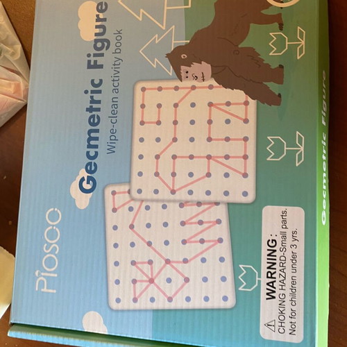 Activity book with geometric shapes new, reusable