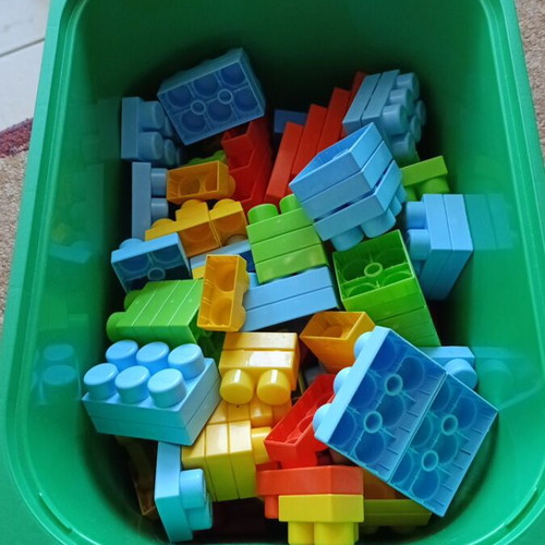 Baby Building Blocks set like new, approx. 110 pieces, various colors