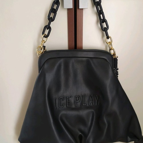 Ice Play women's shoulder bag used with braided strap and chain