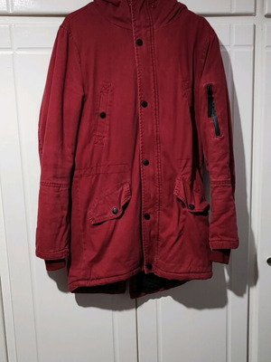 Men's jacket used with lining red size M