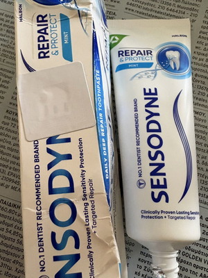 Οδοντόκρεμα Sensodyne Mint καινούργια, repair and protect, κανονικό μέγεθος