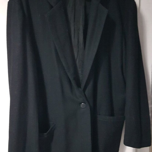 Wool blazer used, black, one size