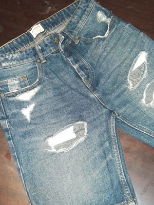 Men's denim shorts Pull & Bear like new, size M, blue