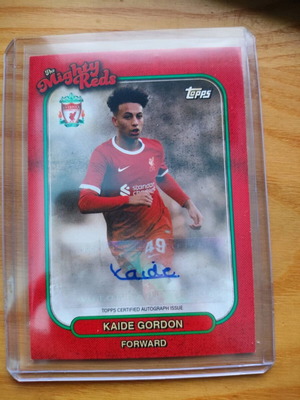Kaide Gordon autograph card Liverpool Team Set 2023-2024 like new