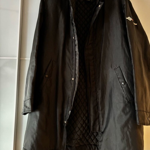 Guess Original Men's Trench Coat XL Black with Quilted Lining New