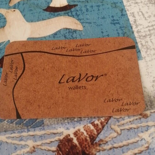 Lavor leather men's wallet new, black with box