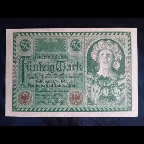 German 50 Mark banknote 1920 like new